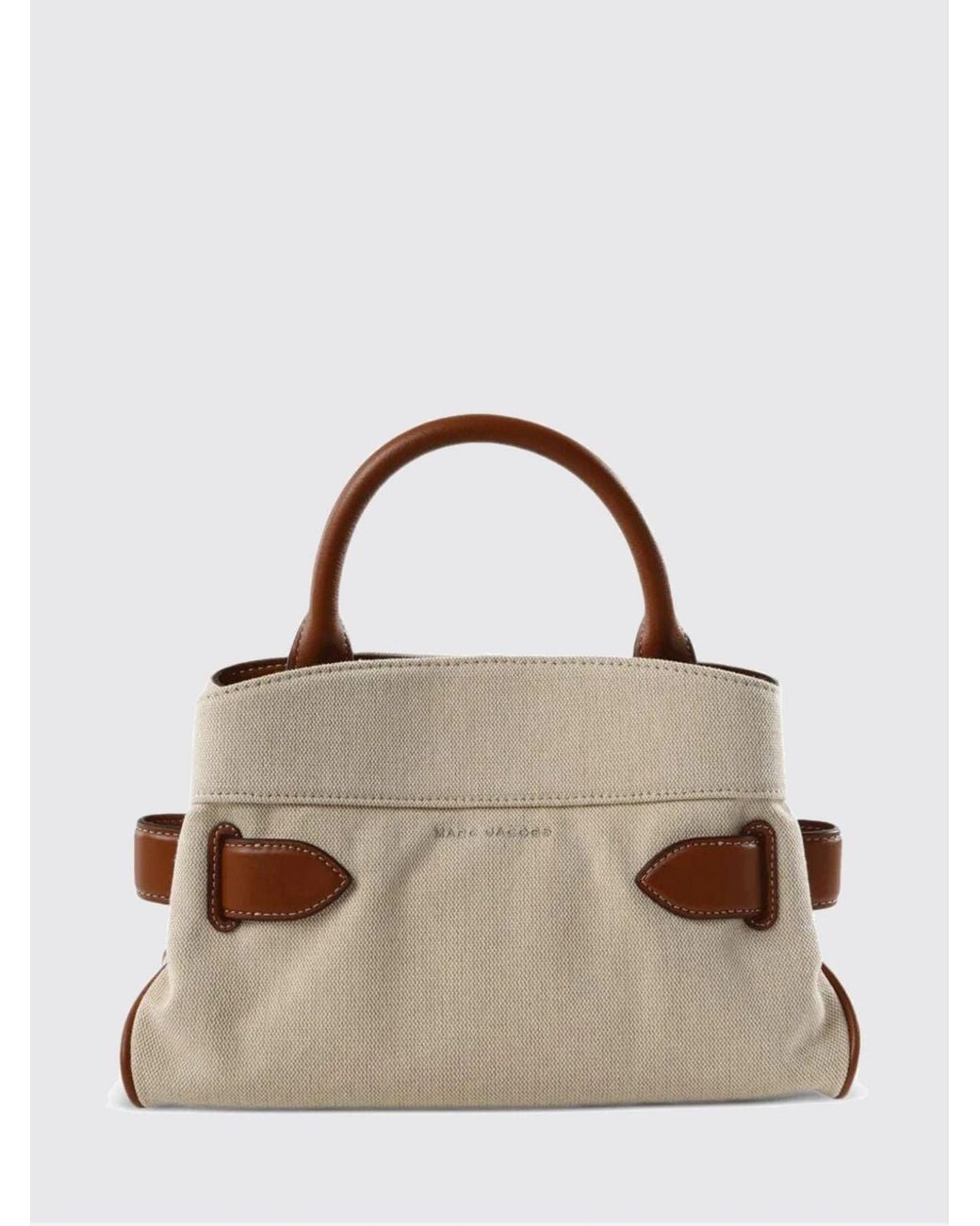 Marc Jacobs Metallic The Satchel Canvas Handbag With Double J Logo