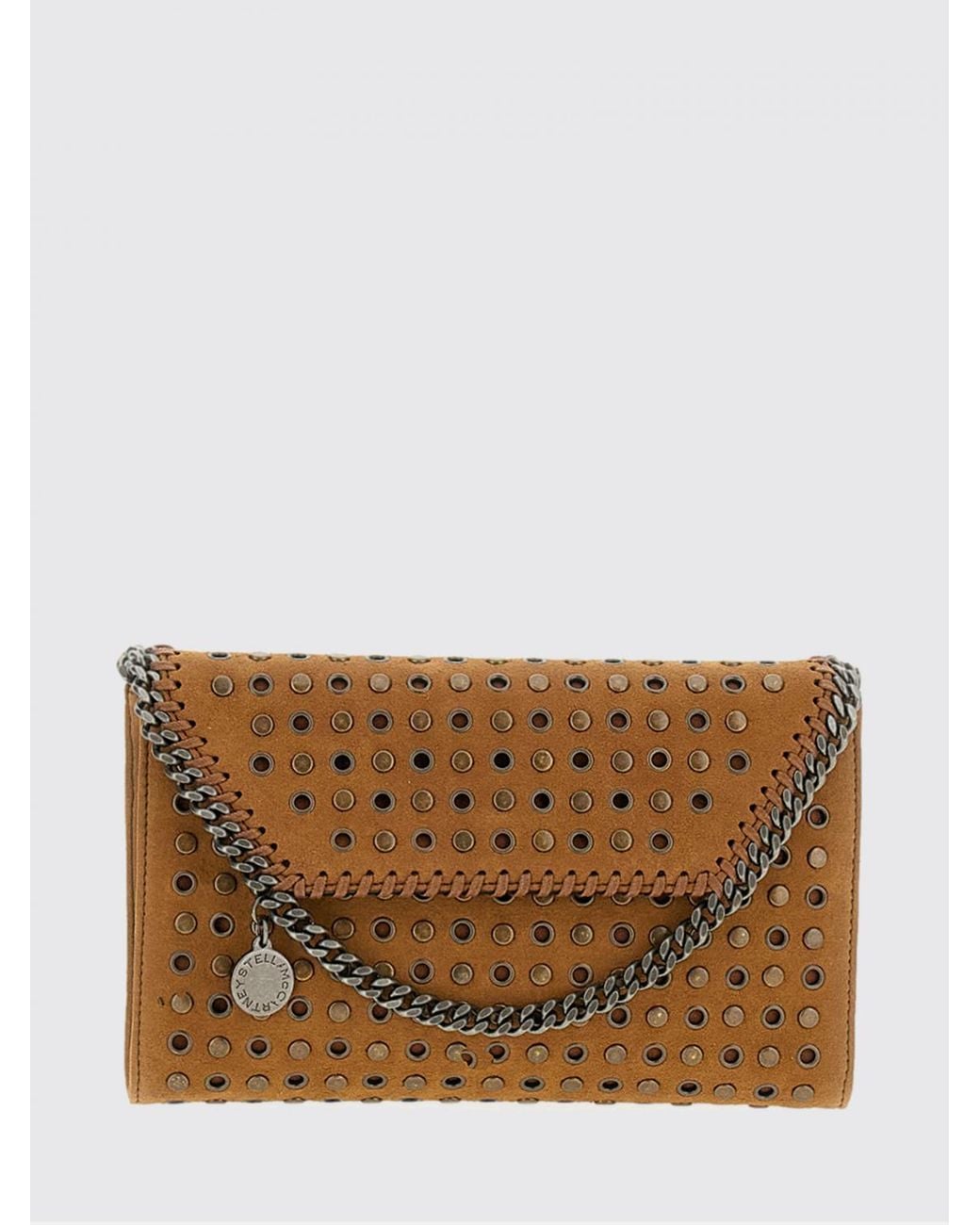 Stella McCartney Brown Falabella Alter Mat Wallet On Chain Mini Bag