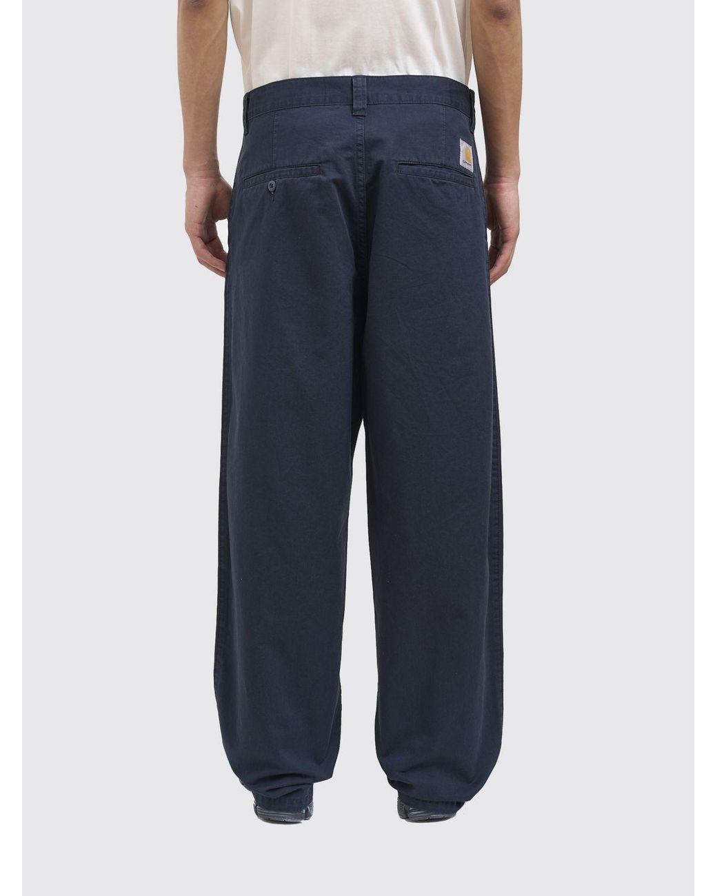Carhartt Blue Brady Cotton Twill Trousers for men