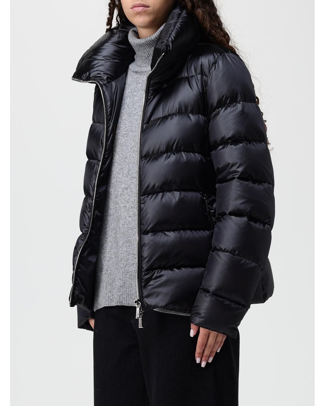 Moorer Black Quilted Nylon Down Jacket