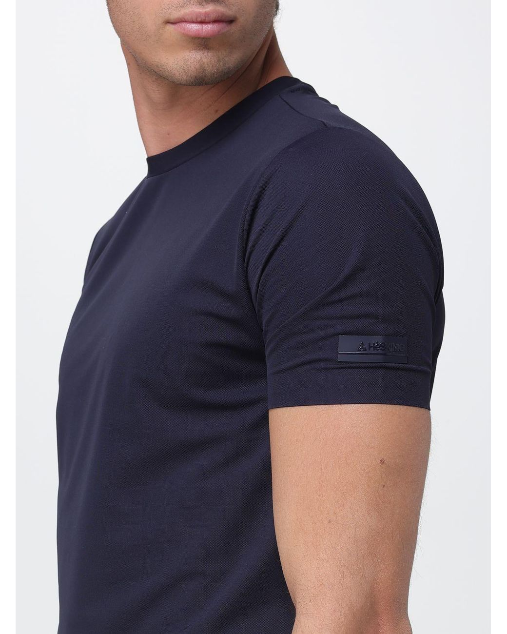 Heskimo Blue Nylon T-Shirt for men
