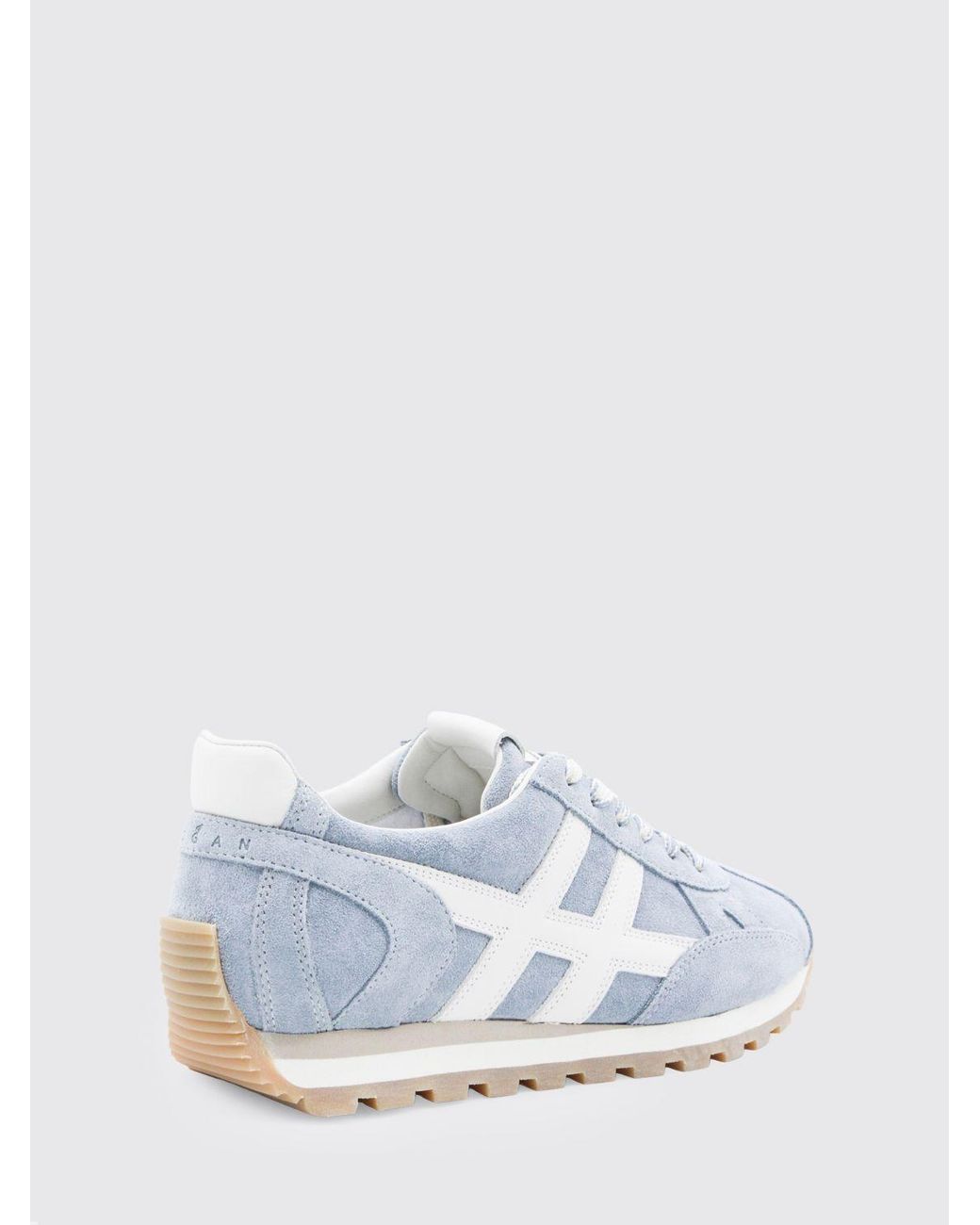 Hogan White Suede Lace Up Flat Shoes