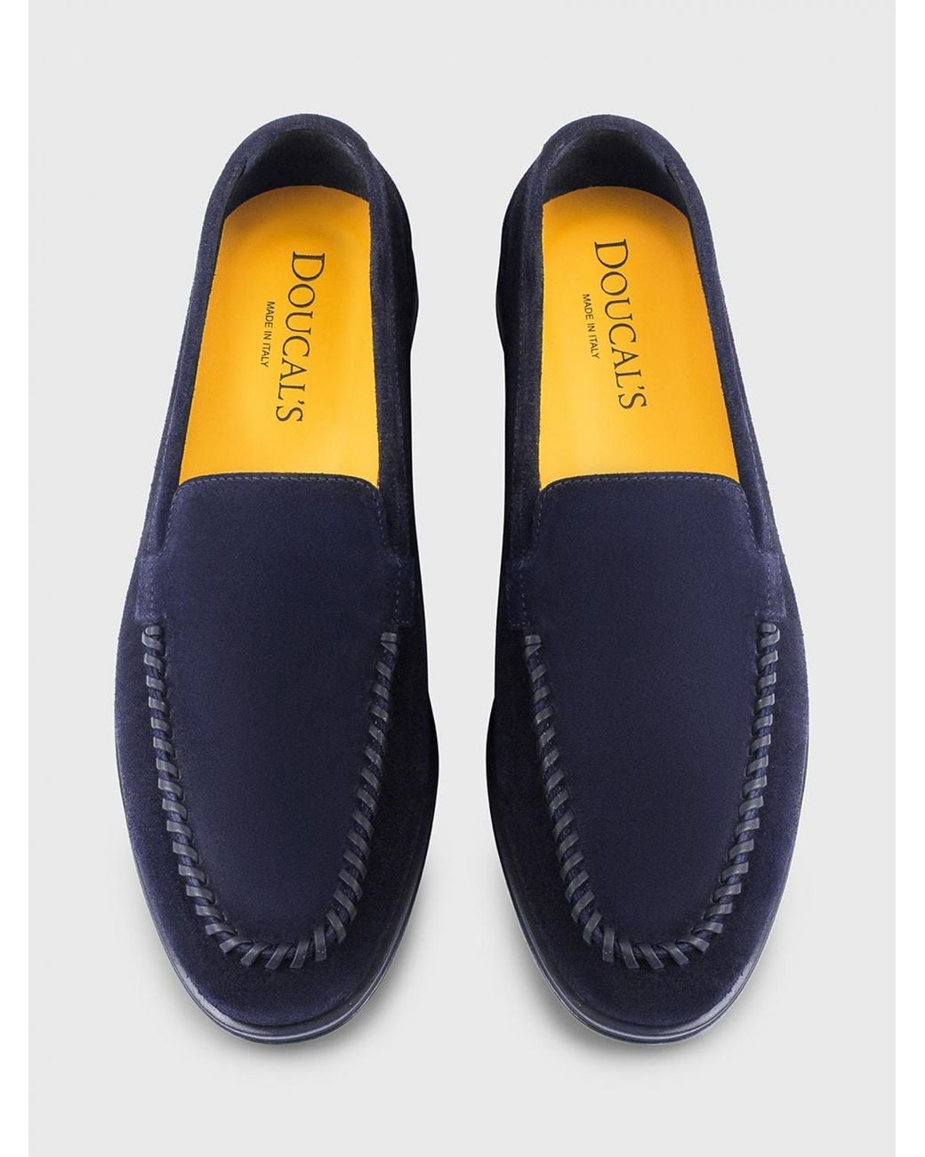Doucal's Blue Suede Loafers for men