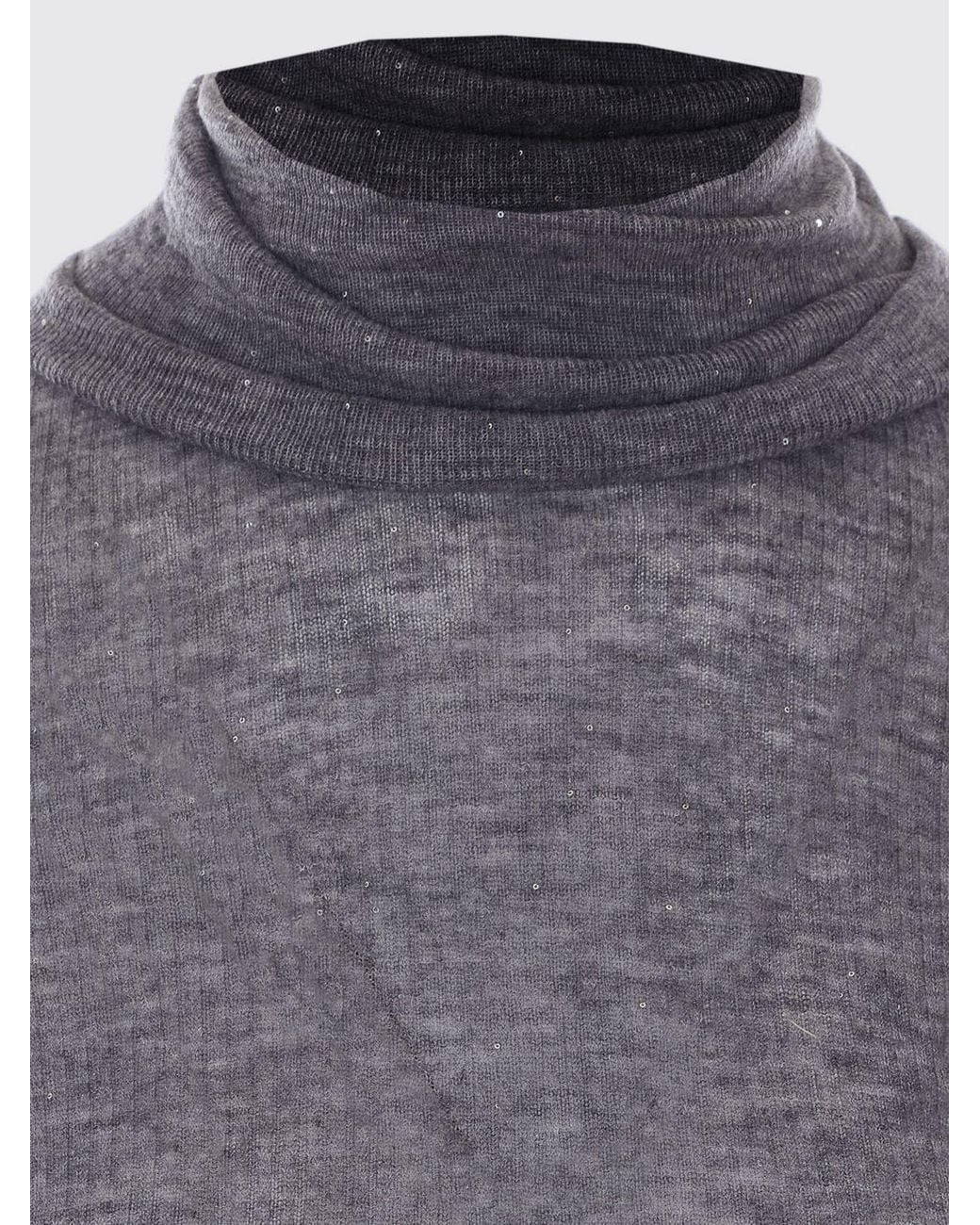 ELEH Blue Slim Fit Pure Wool Roll Neck Jumper With Ribbed Trims