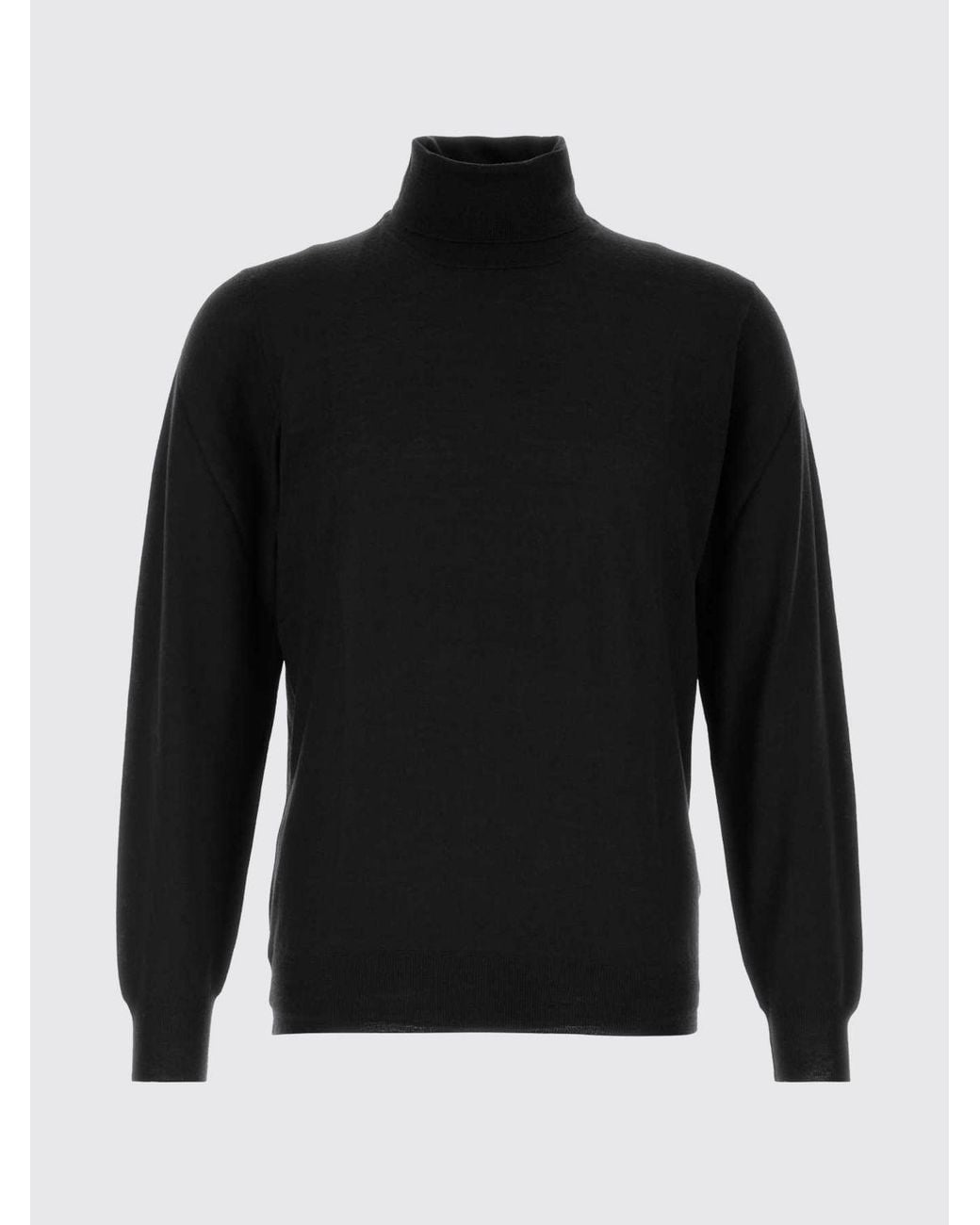 Fedeli Blue Long-Sleeved Turtleneck Jumper for men