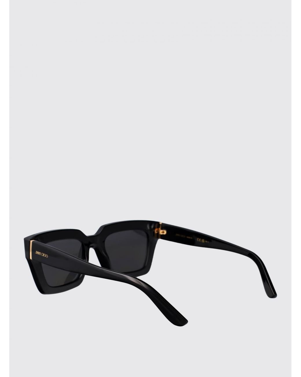 Jimmy Choo Black Megs/S Acetate Sunglasses With Rhinestones