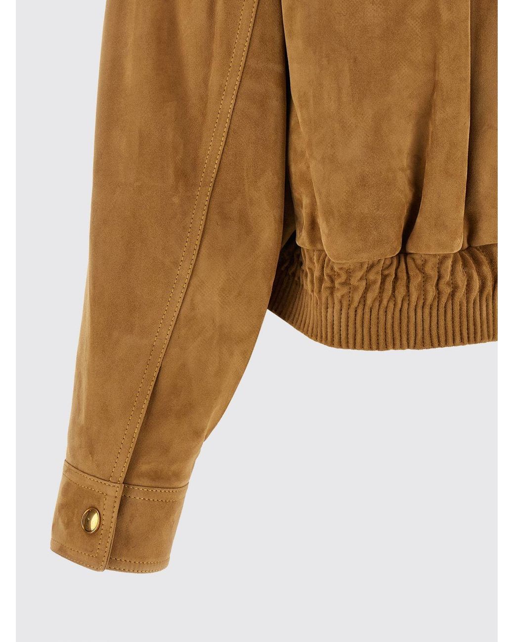 Versace Blue Suede Leather Shirt-Style Bomber Jacket With Classic Collar