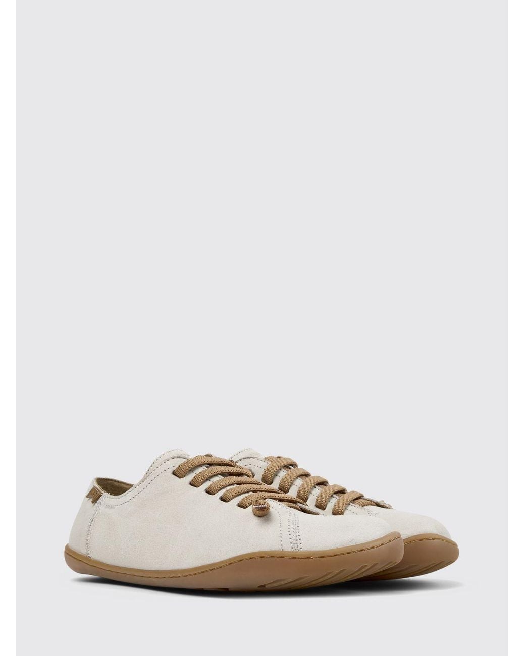 Camper White Peu Suede Sneakers