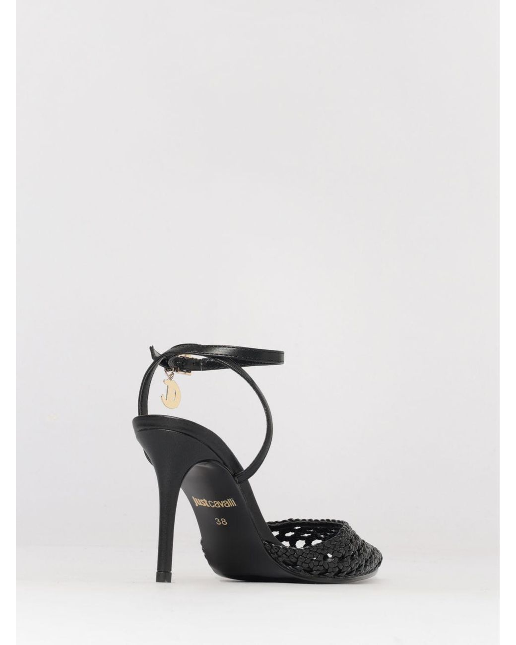 Just Cavalli White Braided Faux Leather Pumps