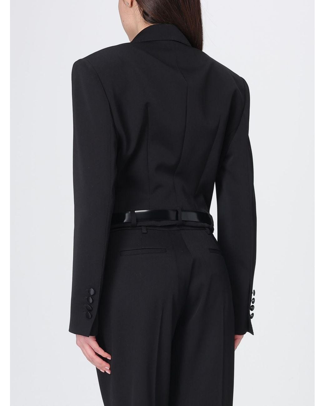 Dolce & Gabbana Black Dolce &Amp Gabbana Crop Tuxedo Blazer