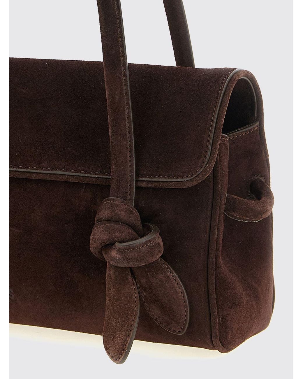 Jacquemus White Le Turismo Suede Calfskin Shoulder Bag With Logo