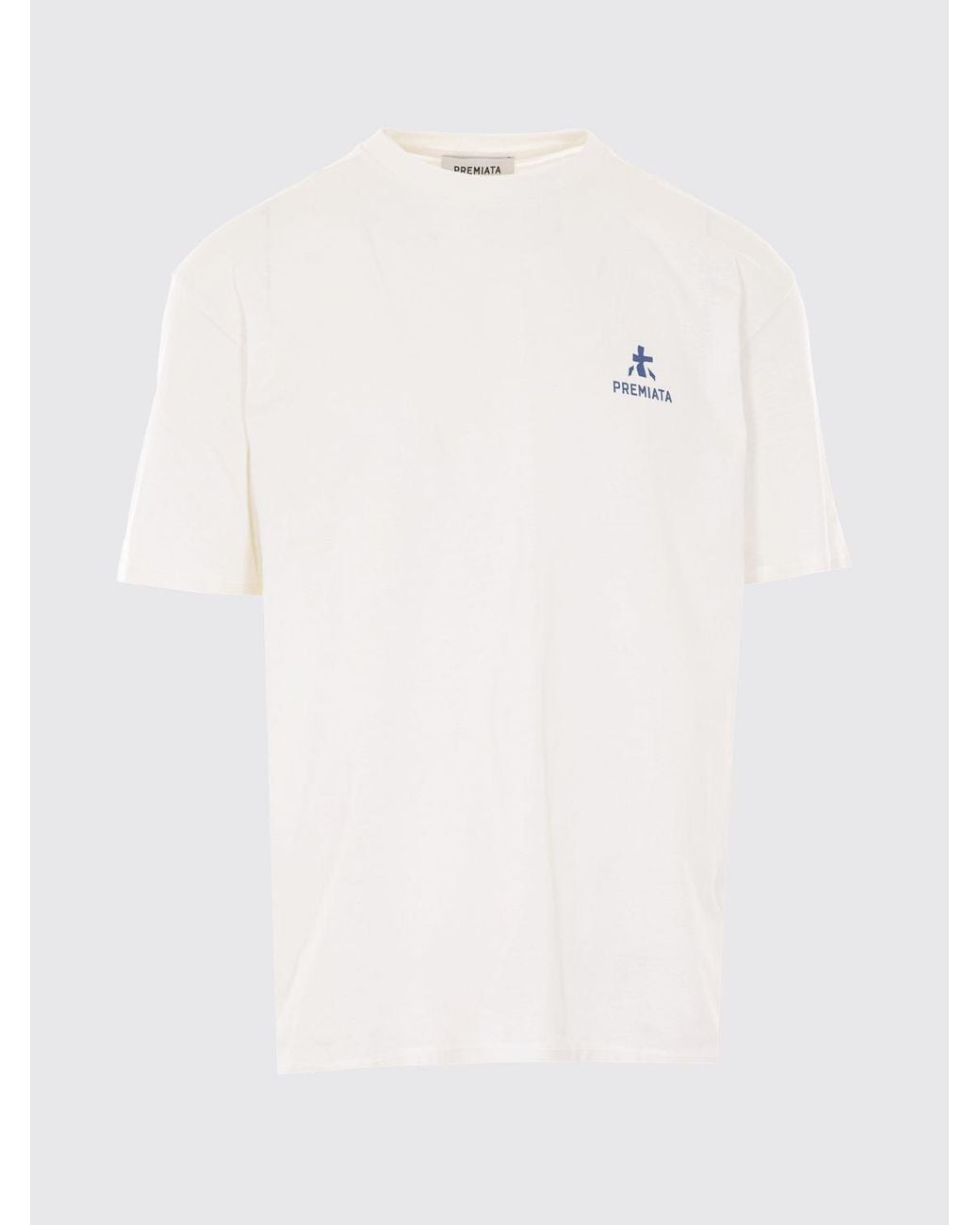 Premiata White Cotton T-Shirt With Logo for men