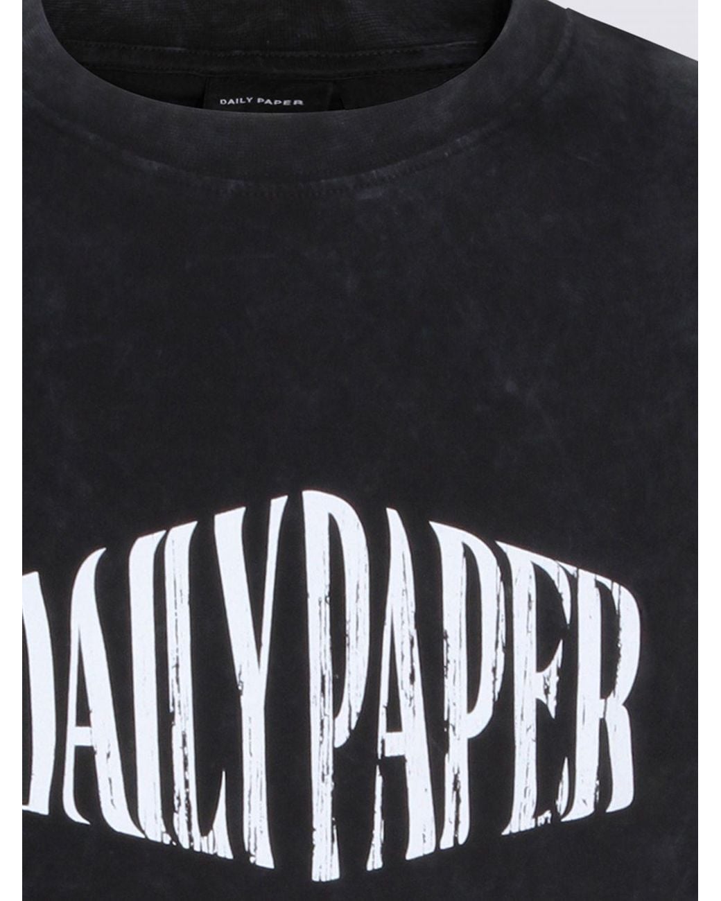 Daily Paper Black Cotton Crew Neck Pullover With Logo for men
