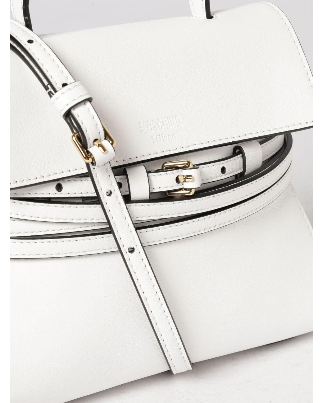 Moschino Couture White Tie Me Leather Bag