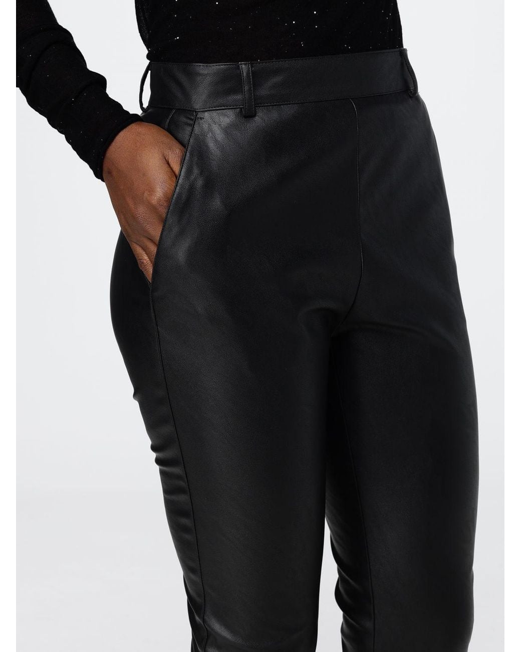 Pinko Black High-Waisted Skinny Trousers