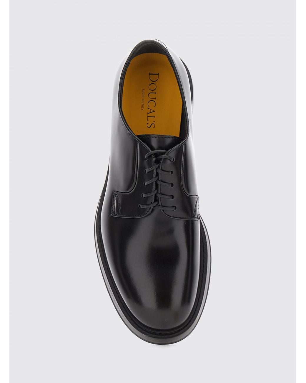Doucal's White Wine-Coloured Brushed Calfskin Derby Shoes With Rubber Sole for men