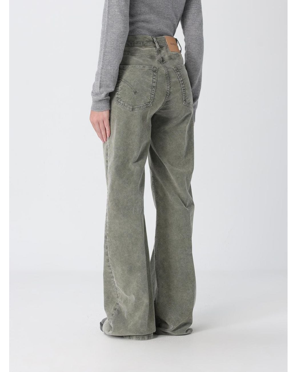 Dondup Gray Flared Corduroy Jeans