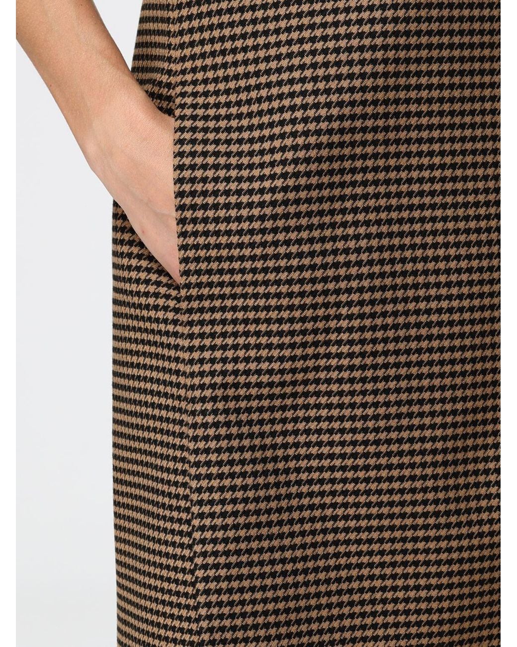 Courreges Natural CourrÈ Ges Sleeveless A-Line Mini Dress With Houndstooth Print