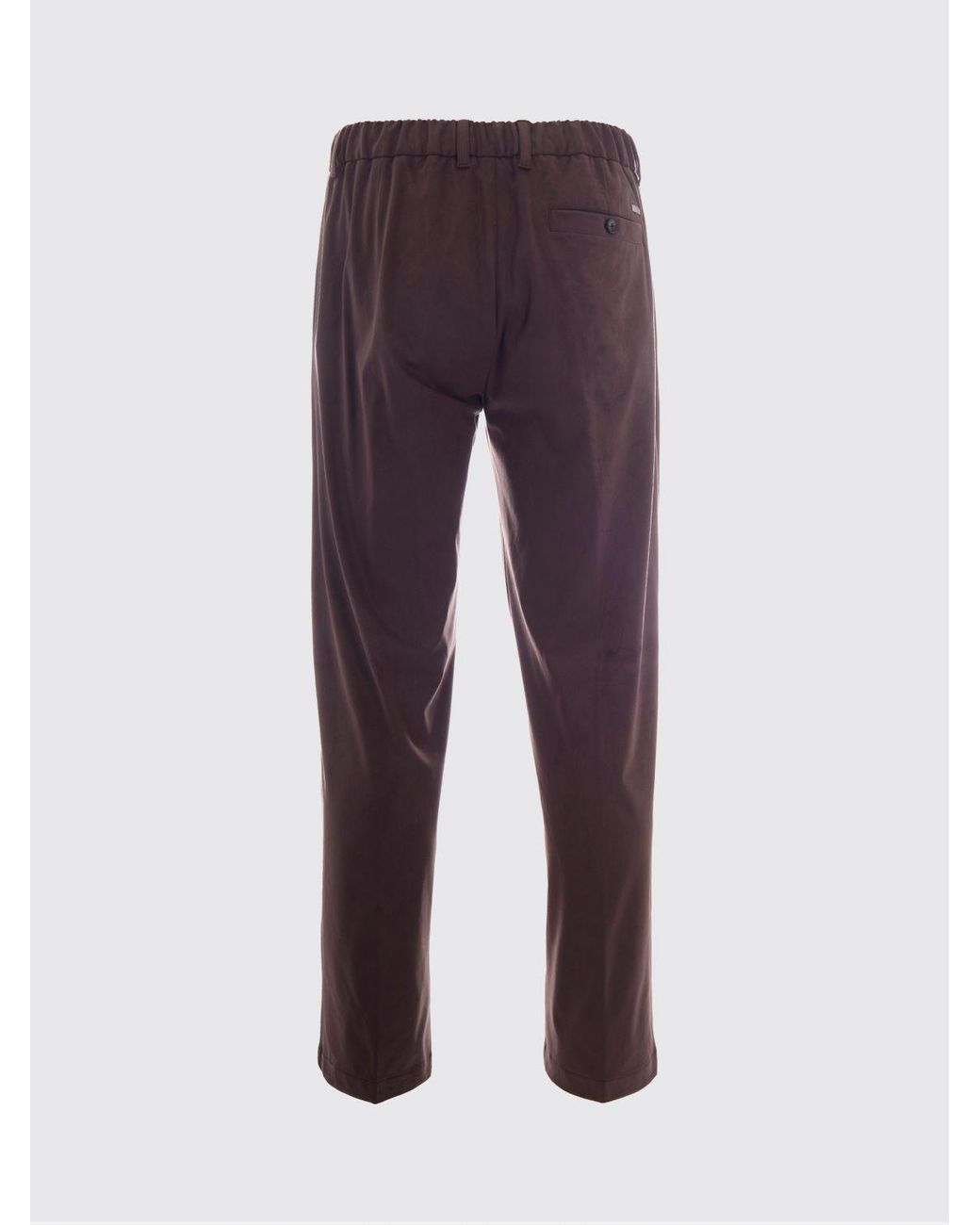 Herno Red Resort Slim Fit Technical Microfibre Trousers With Drawstring Waist for men