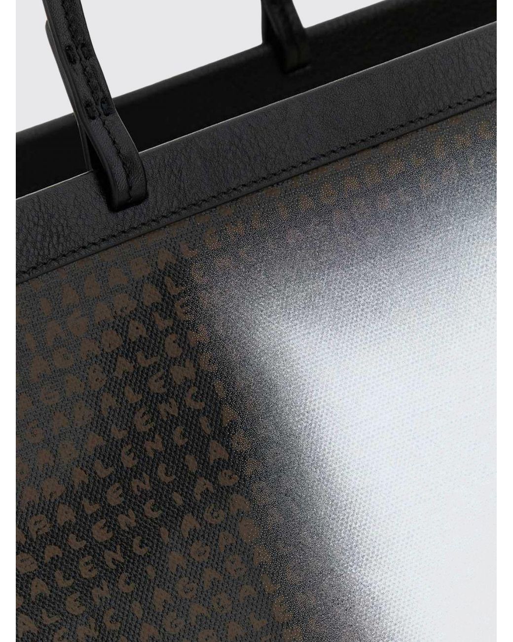 Balenciaga Black Tote Select Large Coated Cotton Tote Bag With Printed Logo
