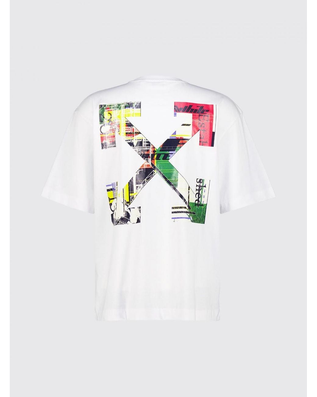 Off-White c/o Virgil Abloh White Cotton T-Shirt With Contrasting Arrow Logo And Dropped Shoulders for men
