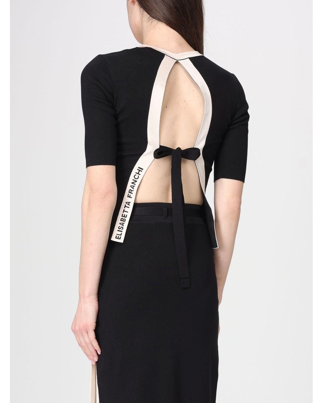 Elisabetta Franchi Black Knit Top