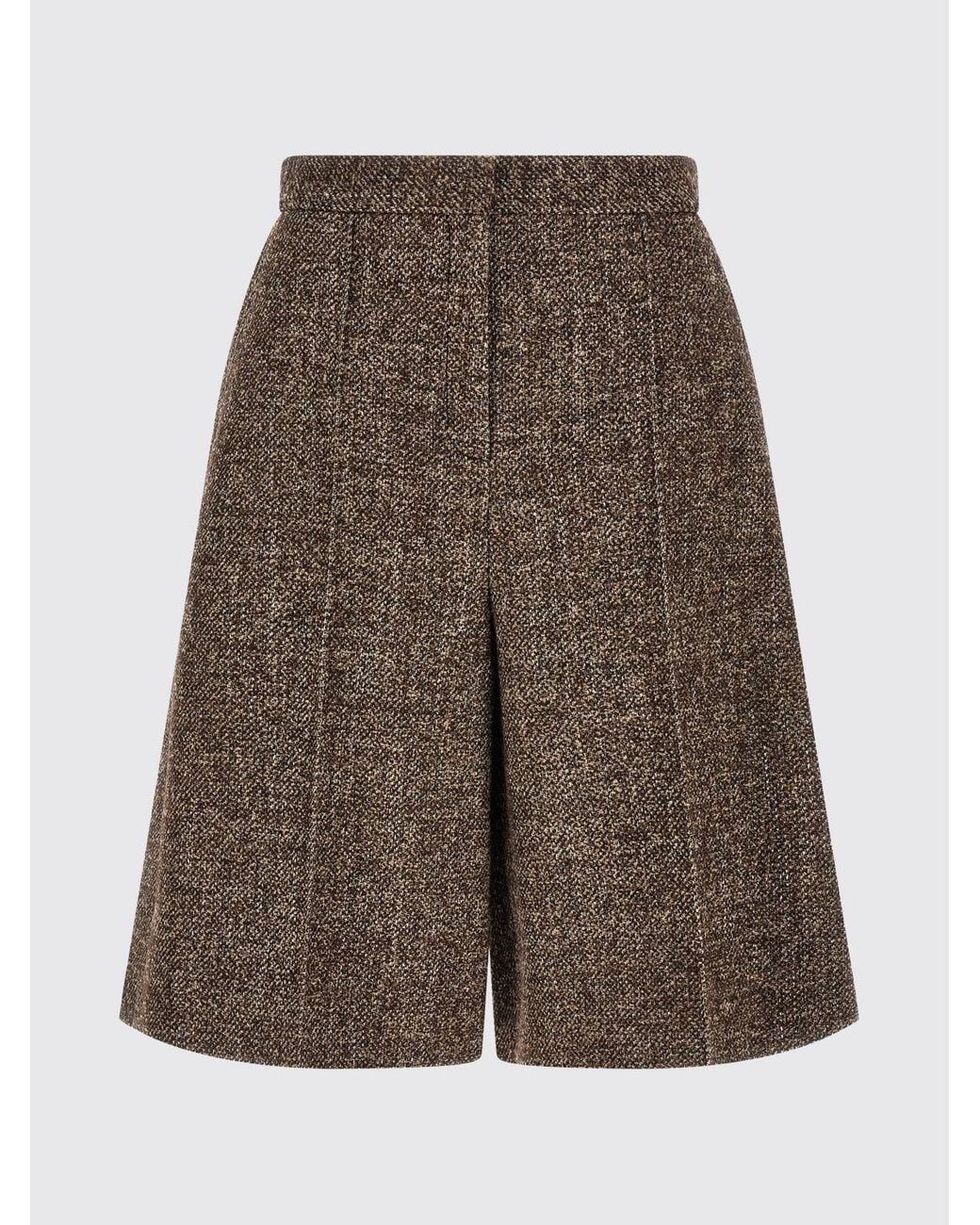 Agnona Gray High-Waisted Wide-Leg Tailored Bermuda Shorts