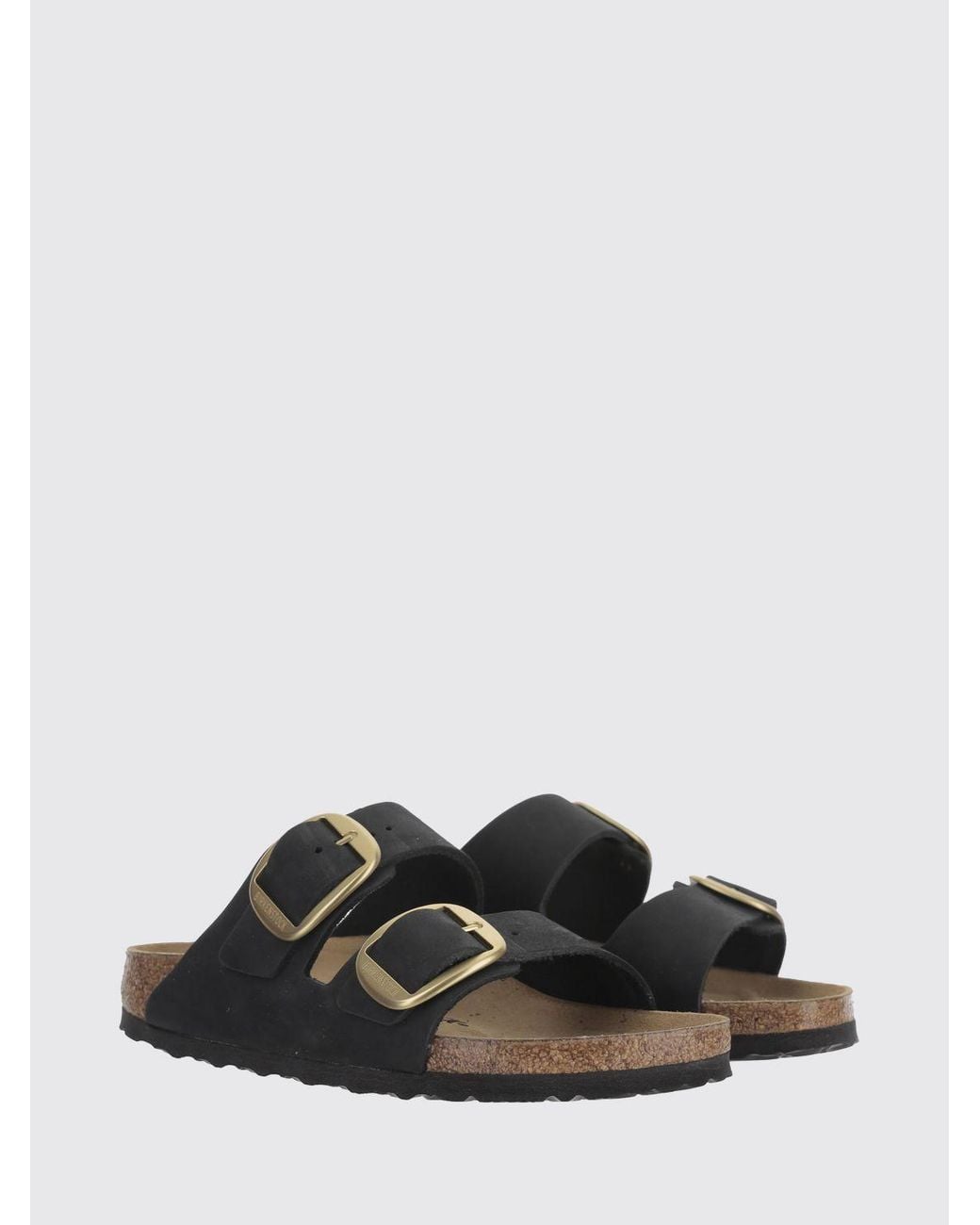 Birkenstock Black Arizona Big Buckle Nubuck Sandal