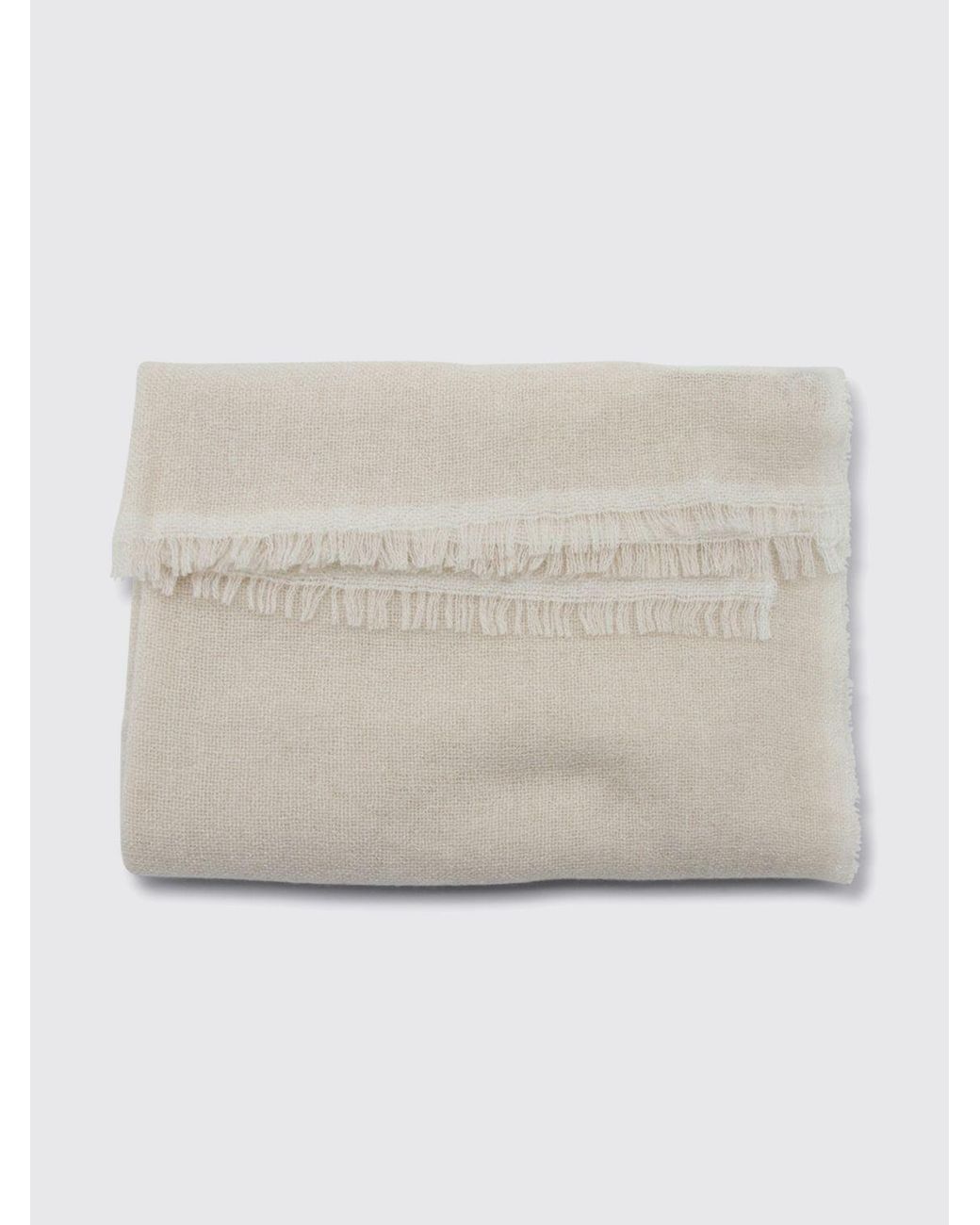 Fabiana Filippi Natural Virgin Wool And Cashmere Scarf