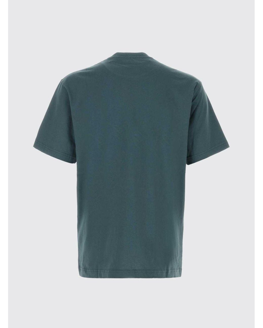 KENZO Blue Contrasting Logo Cotton T-Shirt for men