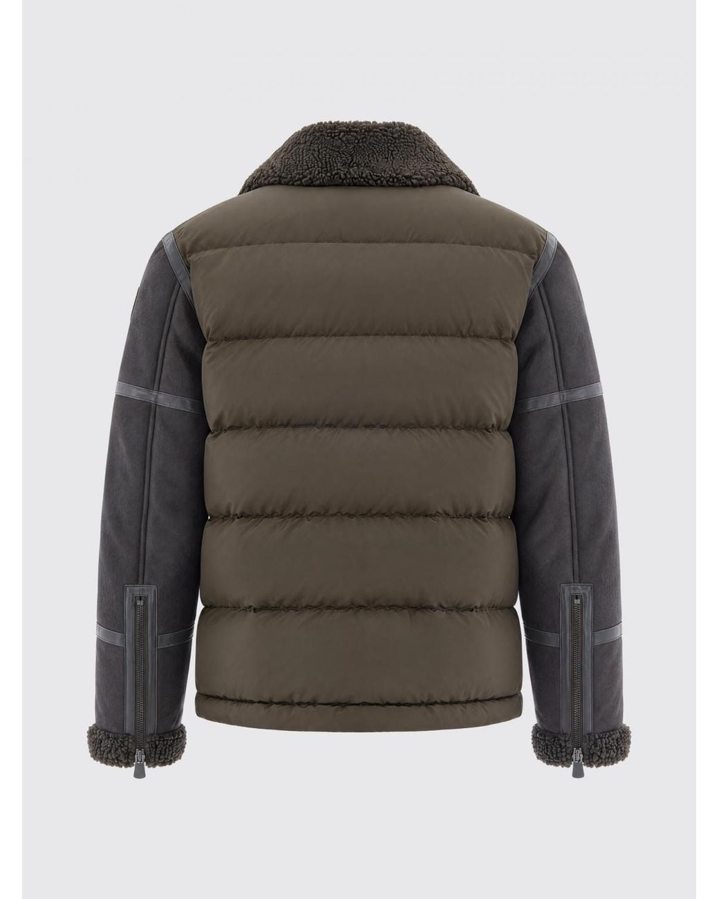 Blauer Black Padded Nylon Jacket With Faux Fur Collar for men