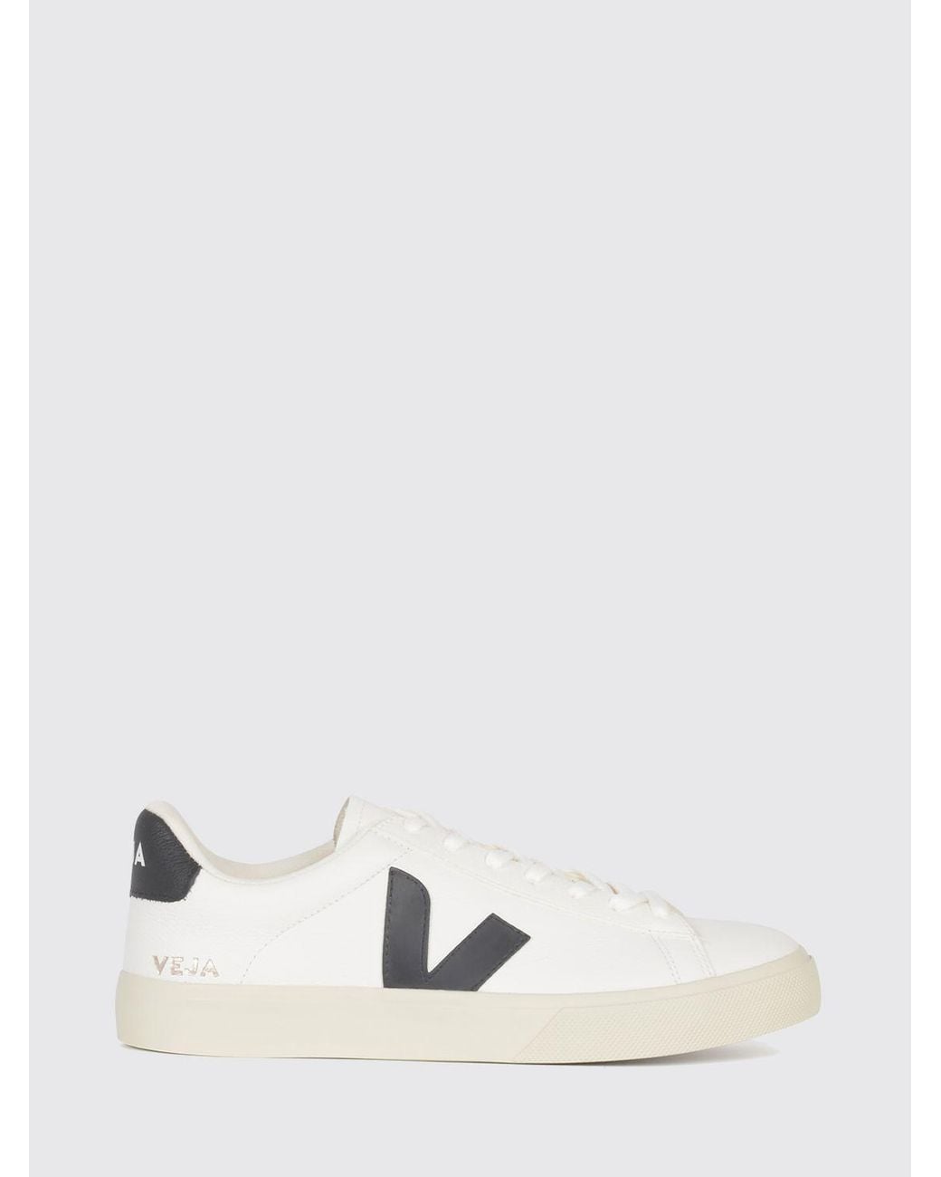 Veja White Campo O.T. Leather Sneakers With Contrast V-Logo for men