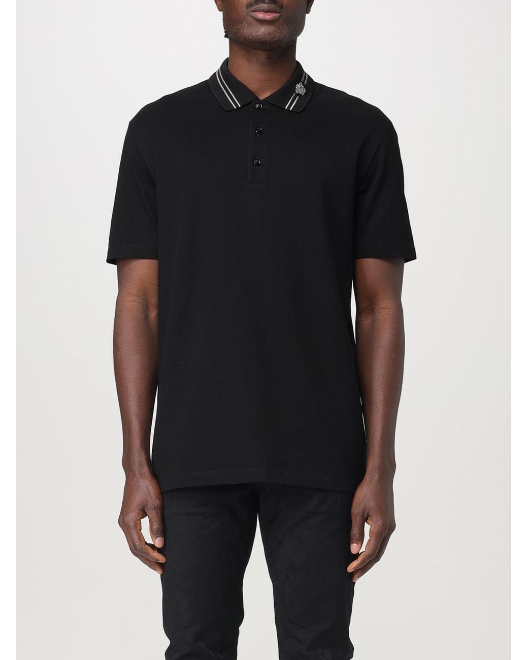Versace Black Medusa Head Polo Shirt for men