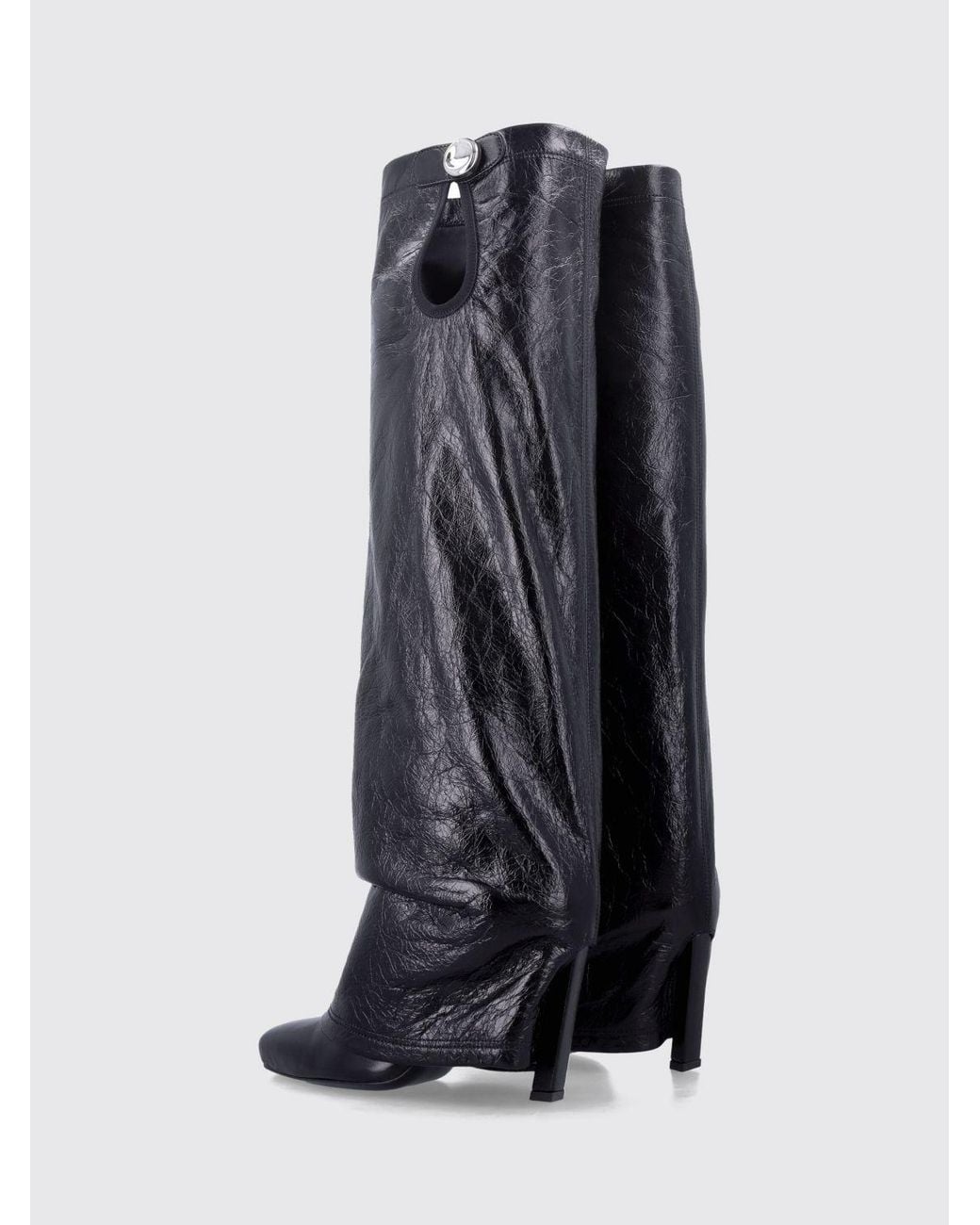 The Attico White Leon High-Heeled Knee-High Boots