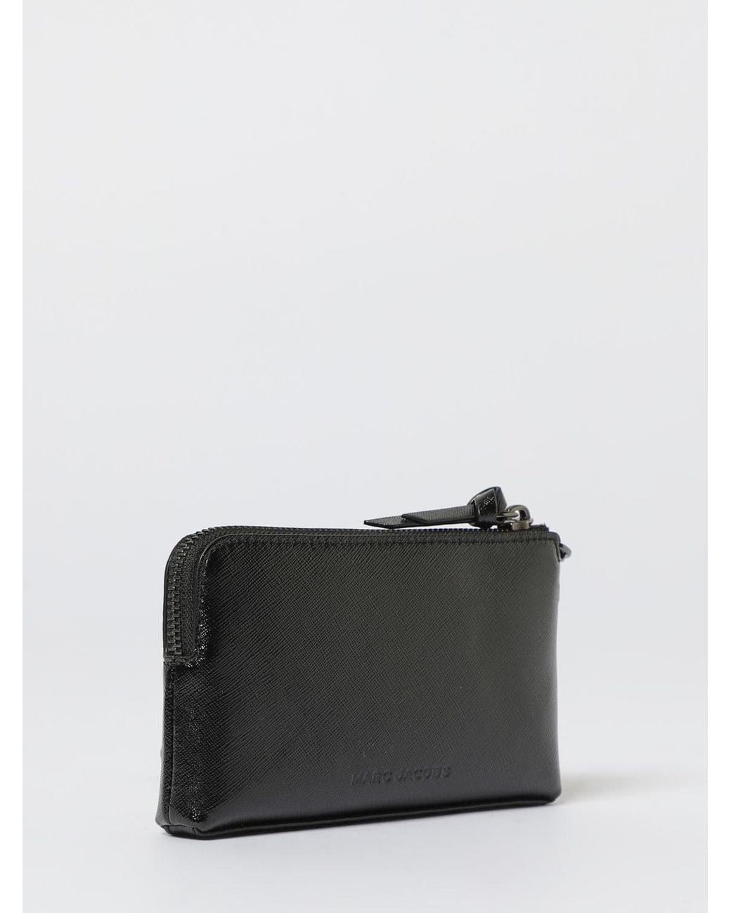 Marc Jacobs Black The Snapshot Wristlet Saffiano Leather Clutch