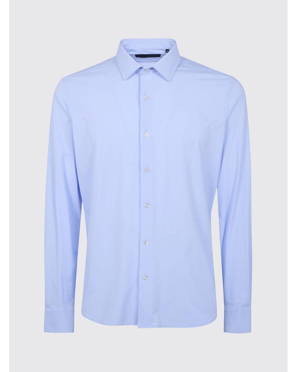 Rrd Blue Slim Fit Technical Polyamide Long-Sleeved Shirt for men