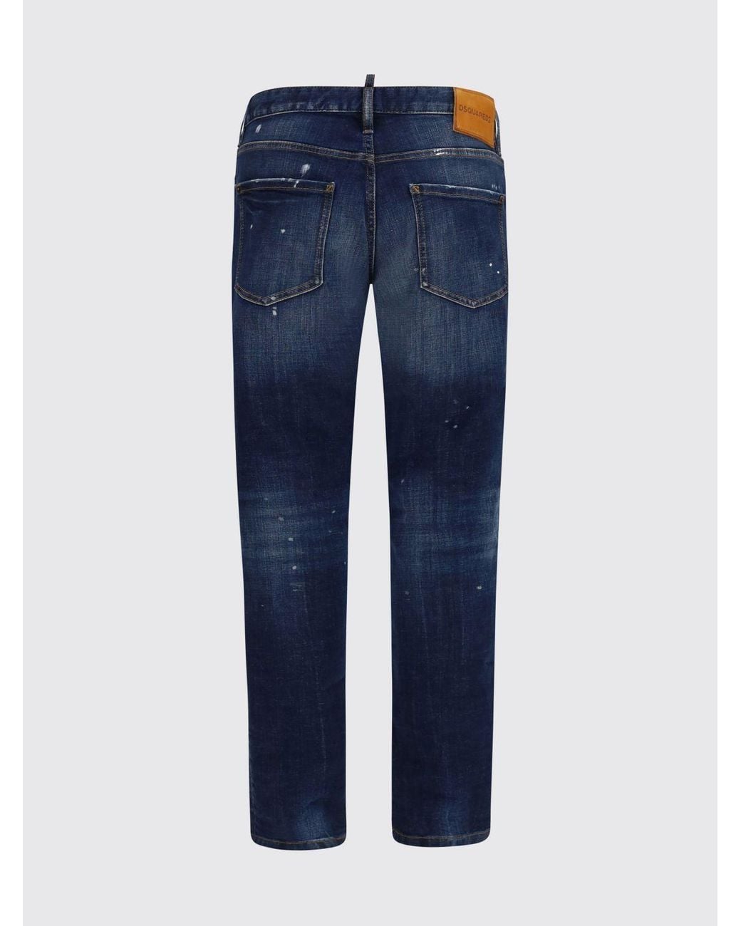 DSquared² Blue Teddy Straight-Fit Distressed Denim Jeans for men