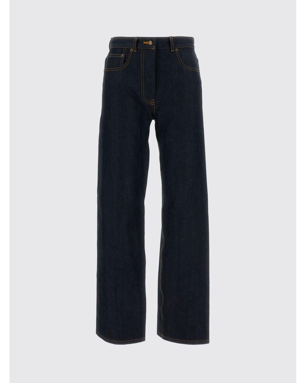 Thom Browne Black High-Waisted Wide Leg Jeans
