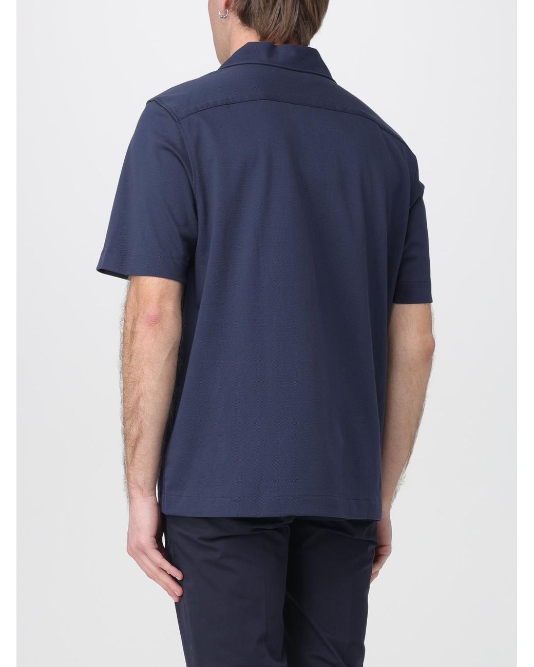 Fred Perry Blue Casual Cotton Shirt for men