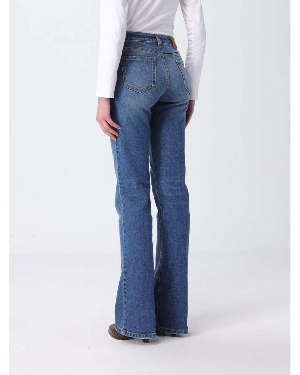 Fay Blue Flared Stretch Denim Jeans