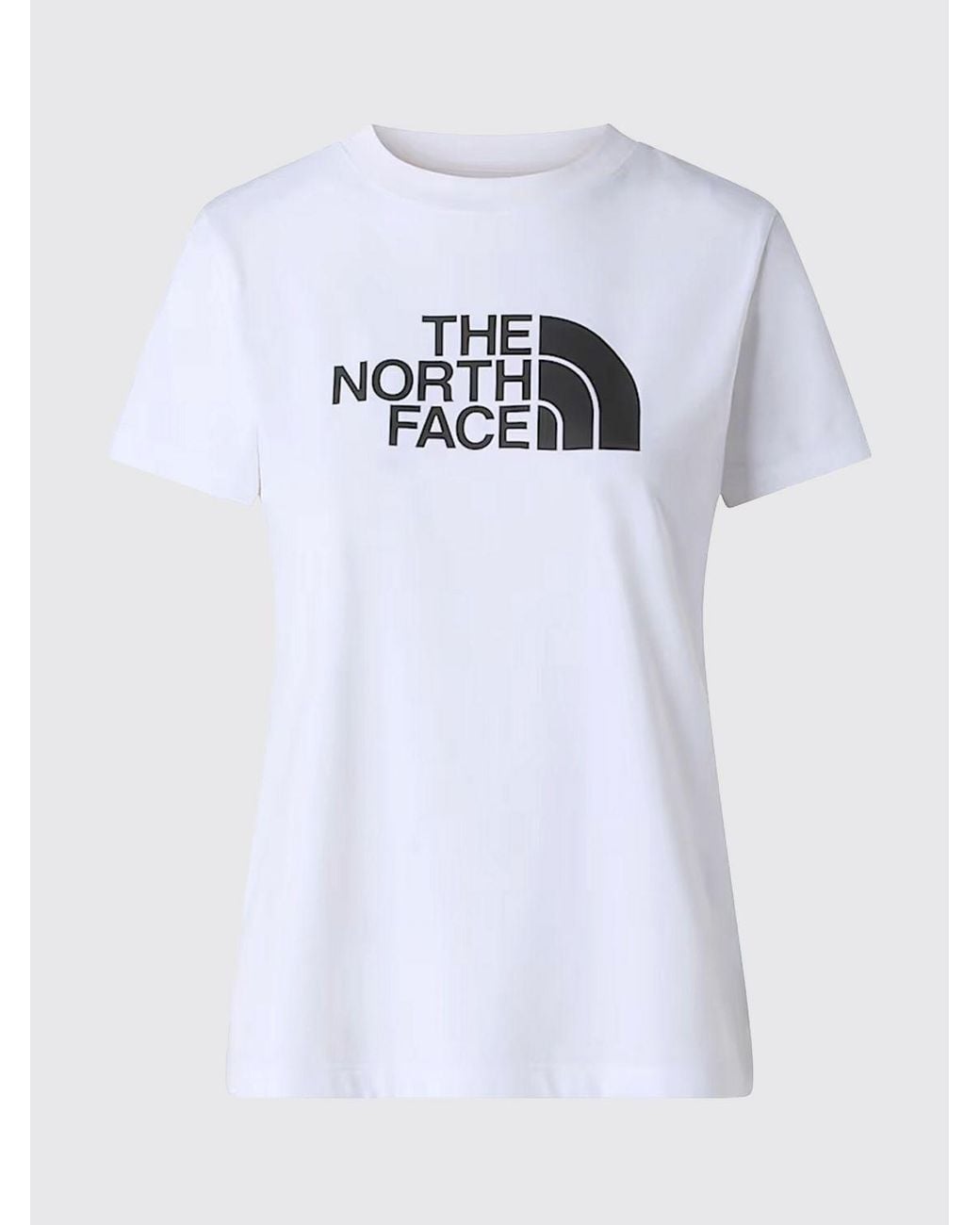The North Face White Slim Fit Cotton T-Shirt With Contrast Logo