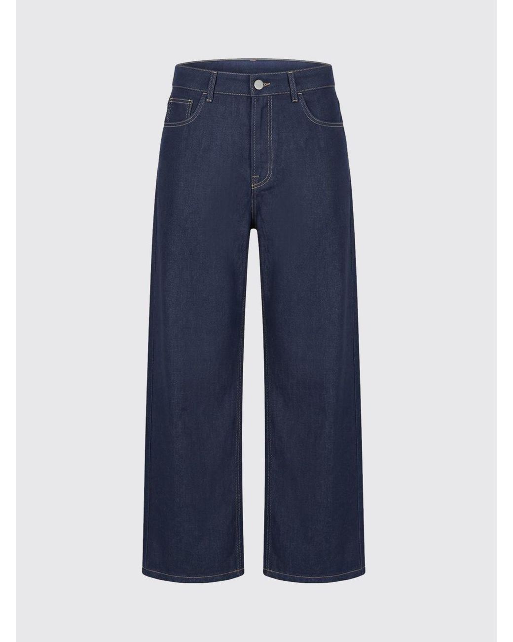 Rohe Blue Mid-Rise Wide-Leg Jeans