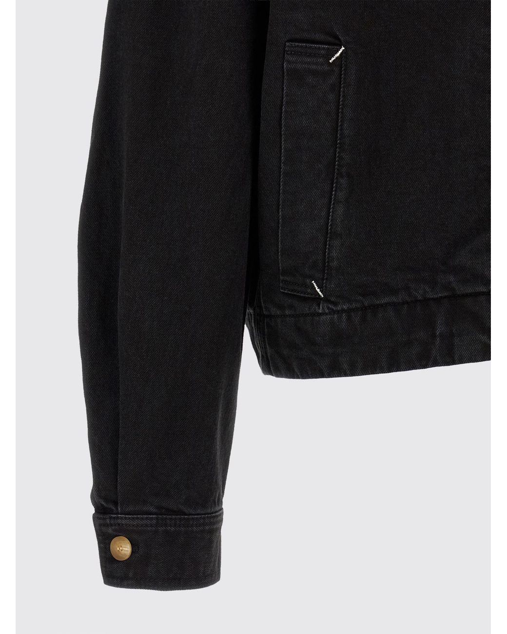 Jacquemus Blue Cotton Denim Shirt Jacket With Zip Closure for men