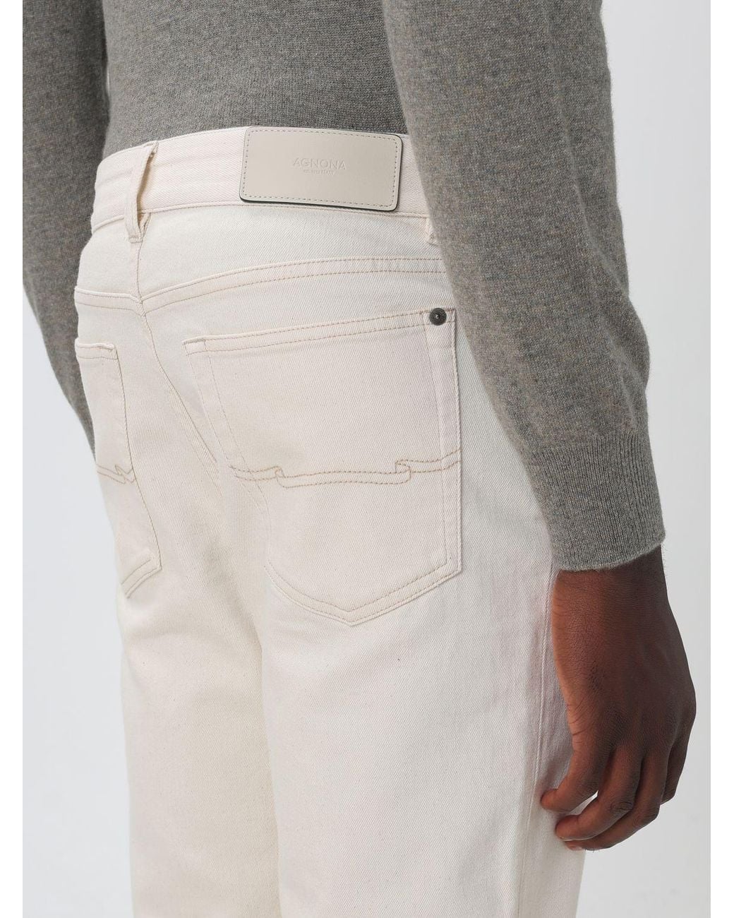 Agnona White Jeans for men