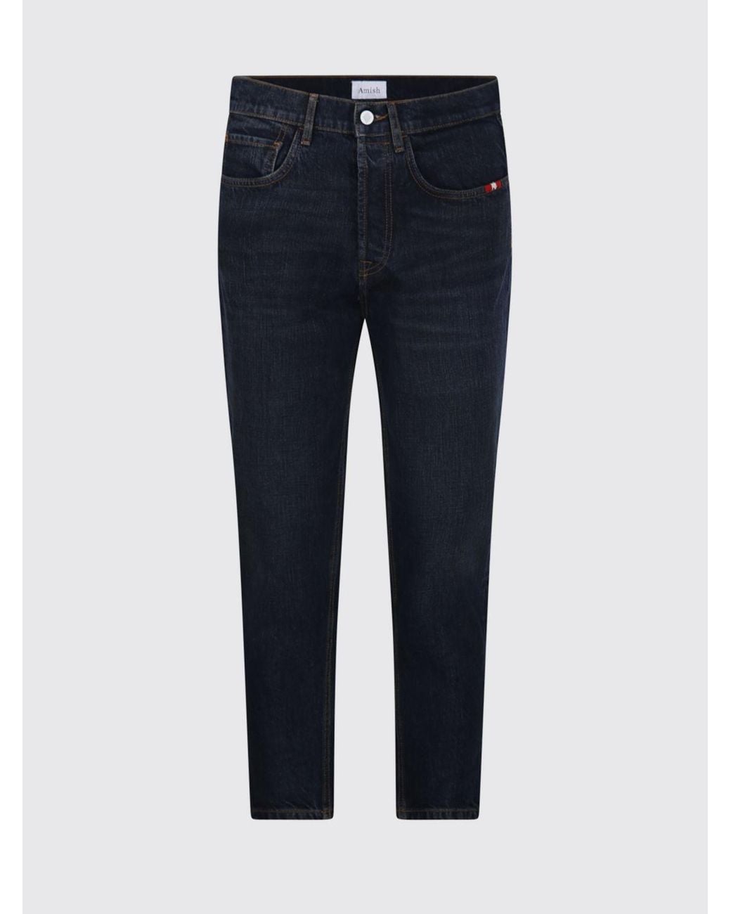 AMISH Blue Miles Mid-Rise Slim Fit Jeans for men