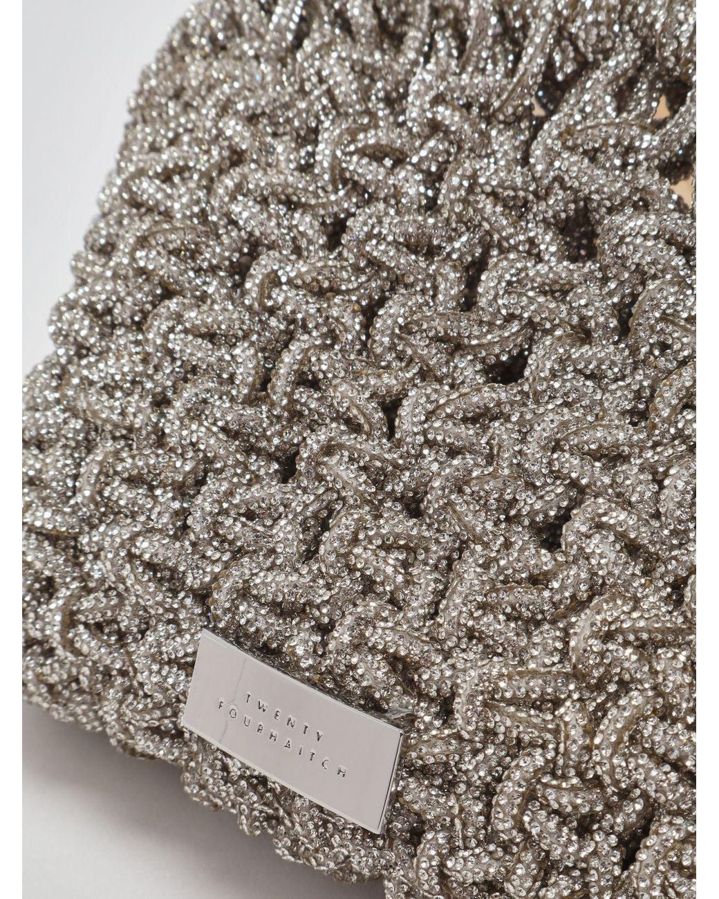 Twentyfourhaitch Gray Handbag