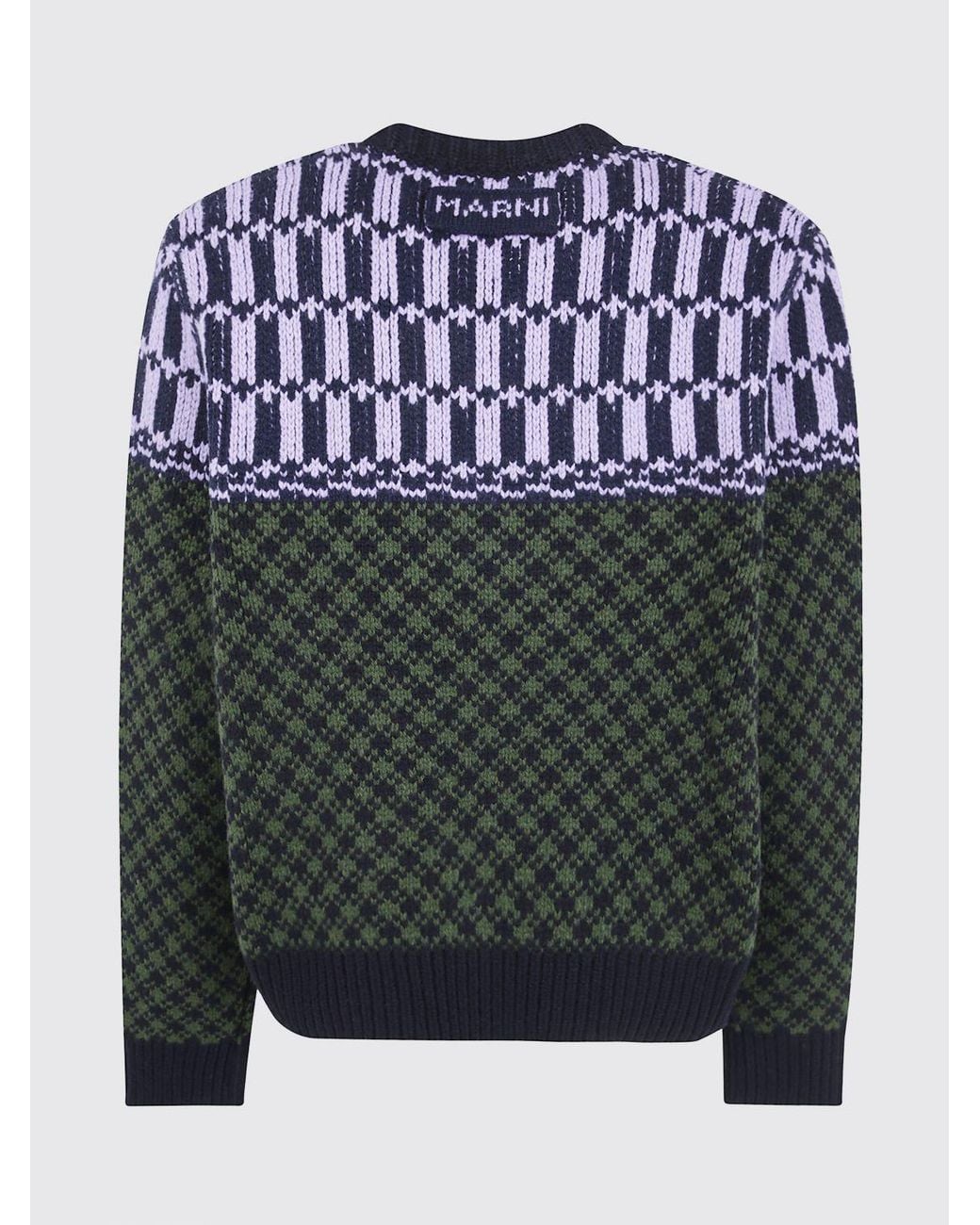 Marni Blue V-Neck Jumper for men