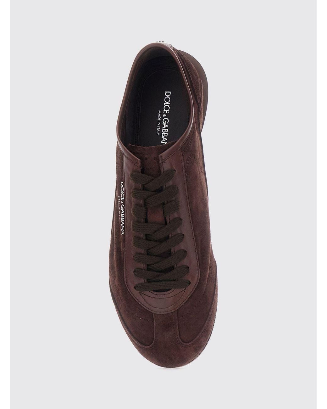 Dolce & Gabbana Brown Low-Top Sneakers Gimondi Plus Suede Trainers for men