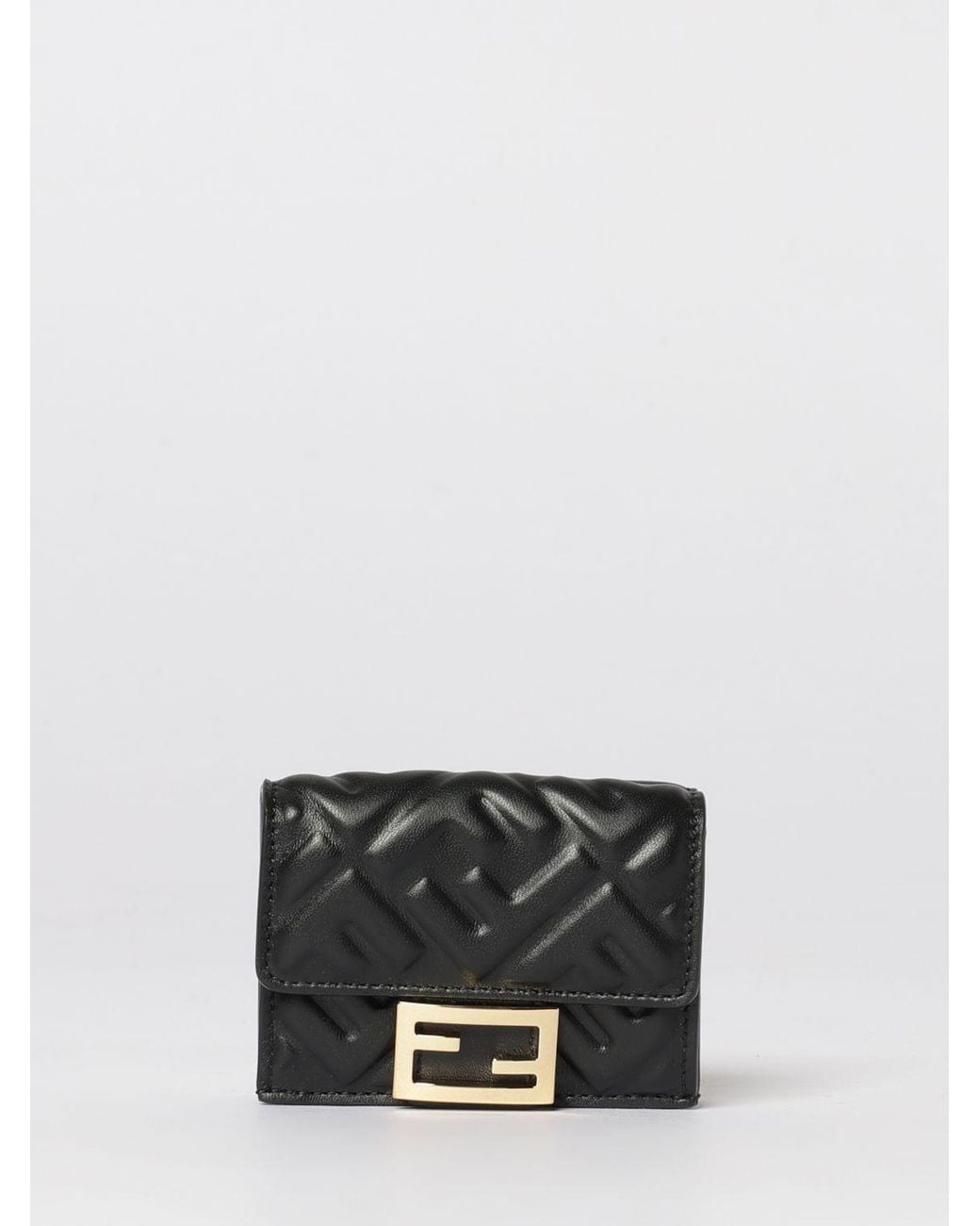 Fendi Black Baguette Micro Ff Wallet