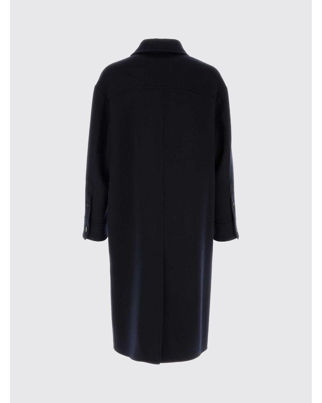 Loewe Blue Single Breasted Wool And Cashmere Coat for men